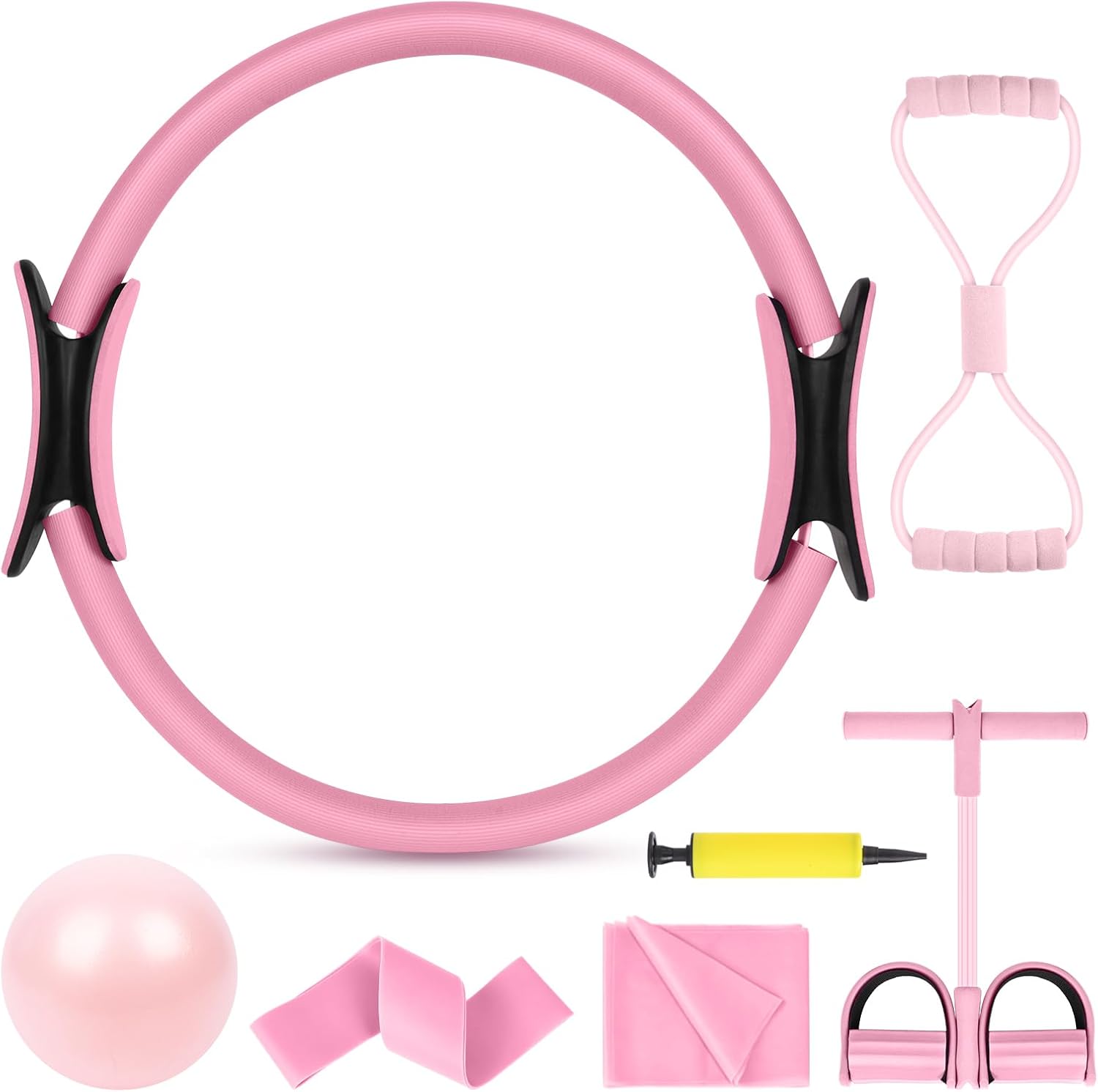 Pilates Ring Set-6pcs Pink