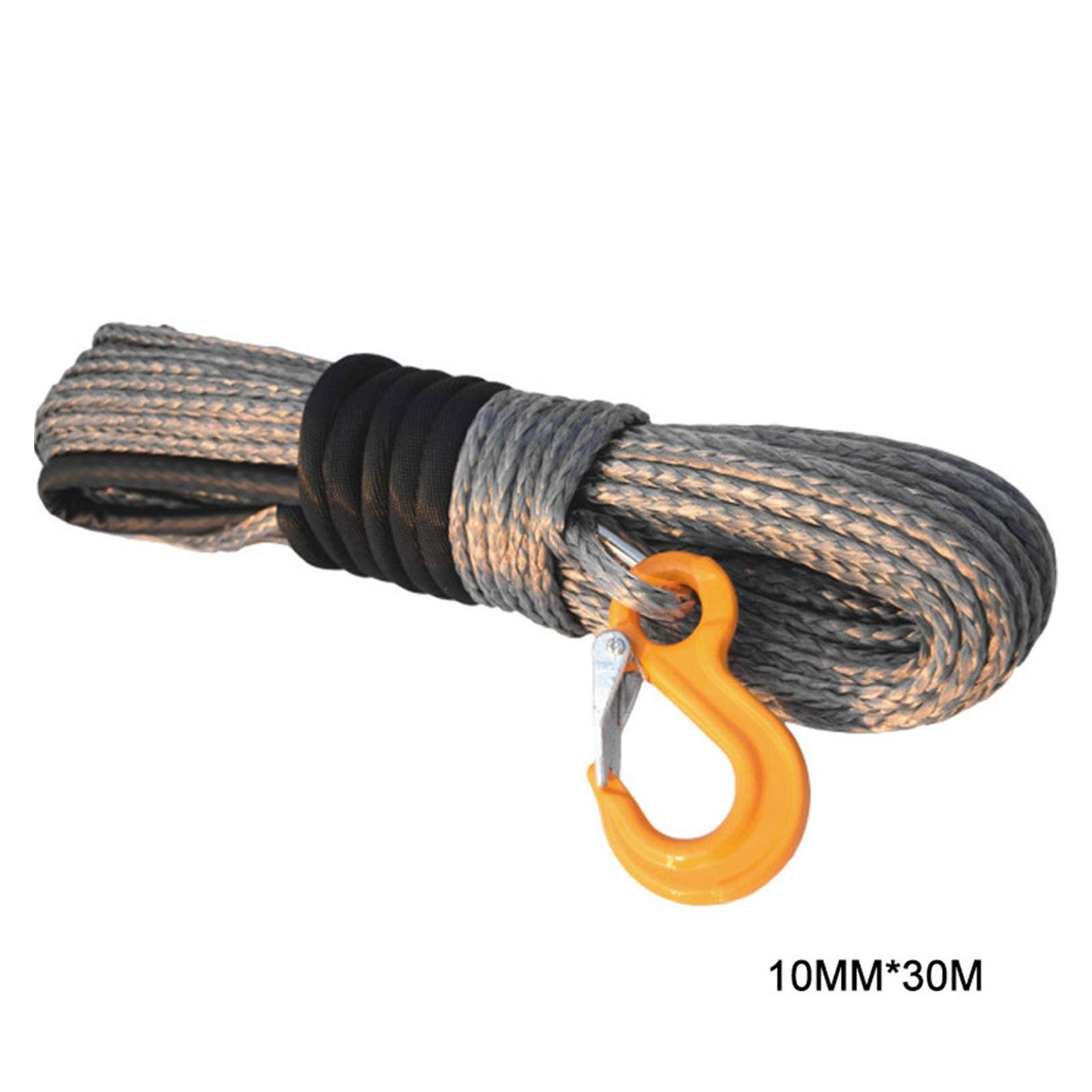 Syntetyczna lina wyciągarki, Red 12mm * 30m kabel wyciągarski ATV, liny Uhmwpe, samochód holowniczy, kabel wciągarki plazmowej do pojazdów terenowych 4WD ATV UTV(Oranje)