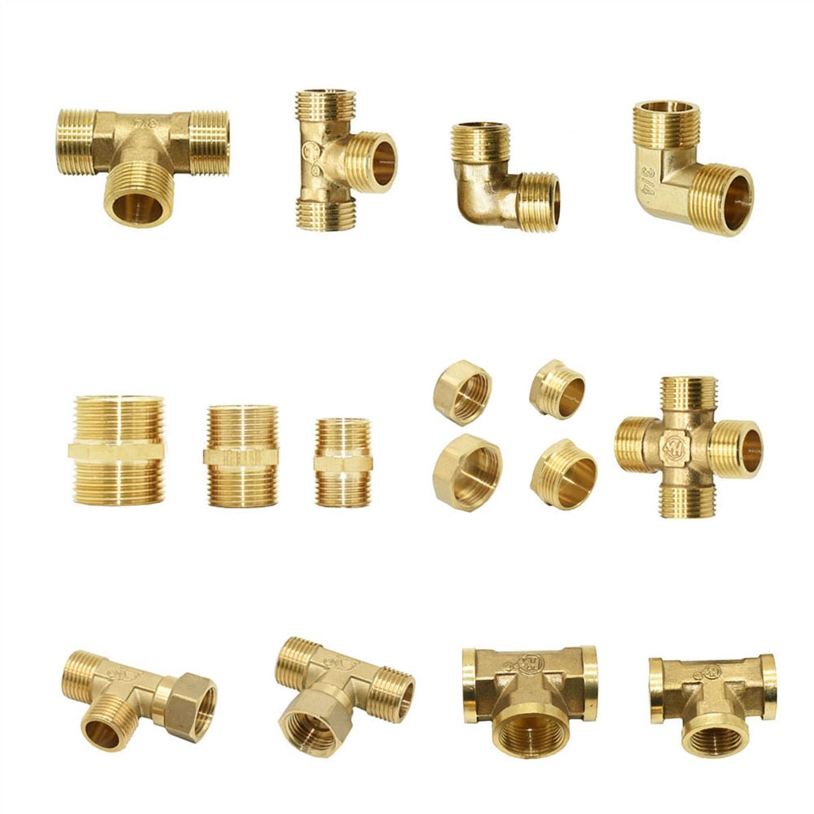 Coude et embout laiton 1/2 pour plomberie durable et joints d'étanchéité