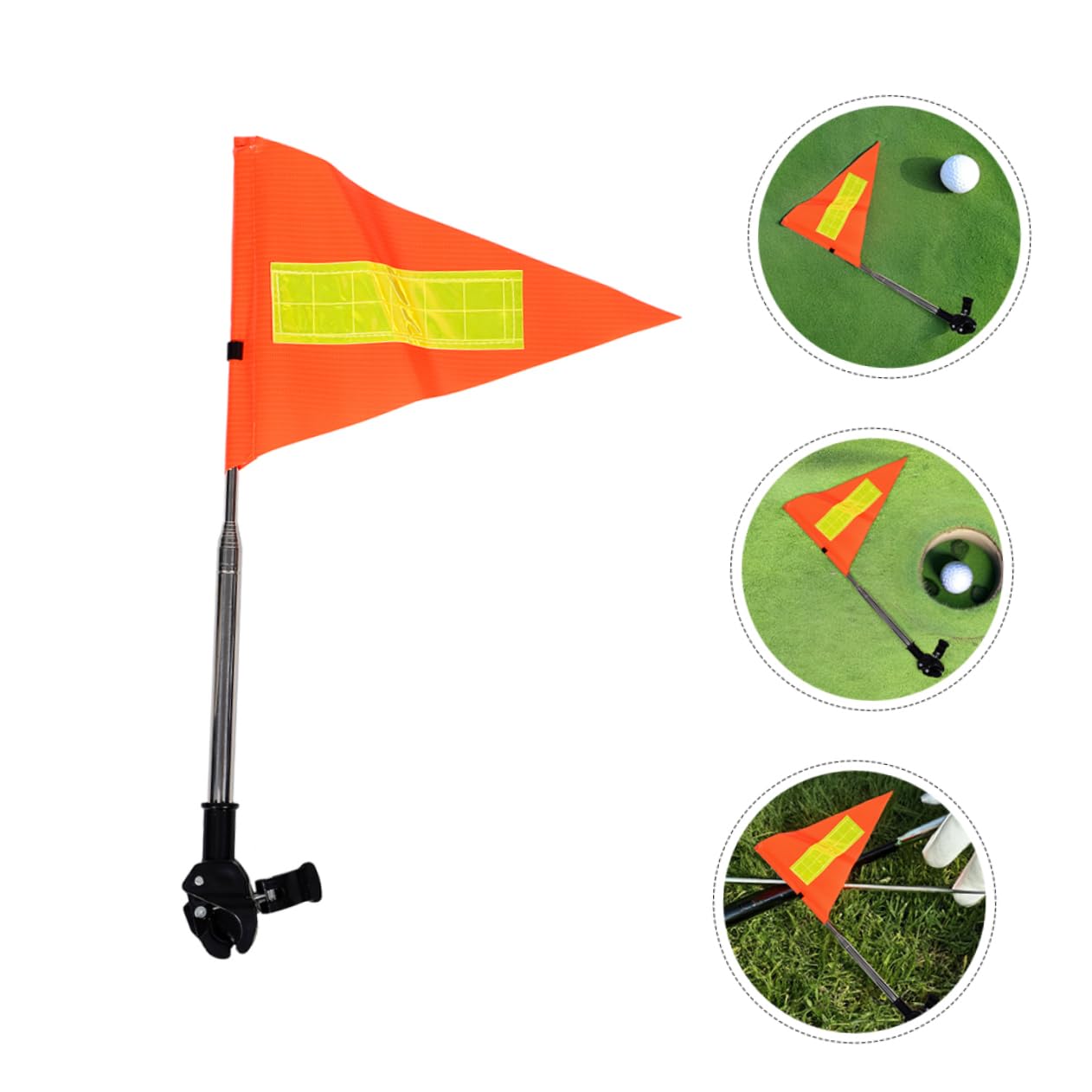 UPKOCH 2piezas Bandera De Seguridad Reflectante para Carritos De Golf Sillas De Ruedas y Bicicletas Bandera Telescópica De Seguridad