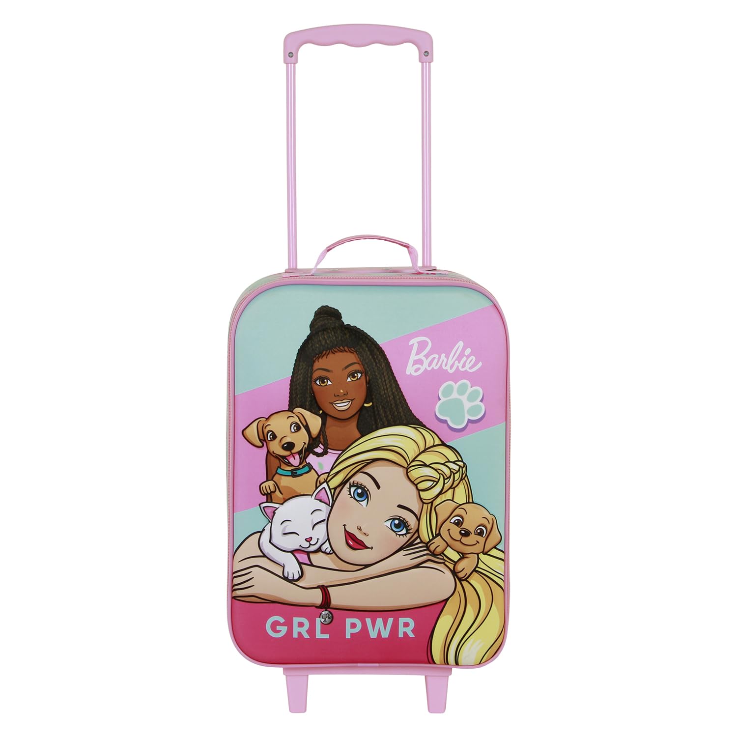 Karactermania Barbie Pets-Maleta Trolley Soft 3D, Rosa, 17 x 33 x 52 cm, Capacidad 26 L