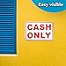 Cash Only Sign, 8x12 Aluminum No Credit Card We Only Accept Cash Sign, Weatherproof