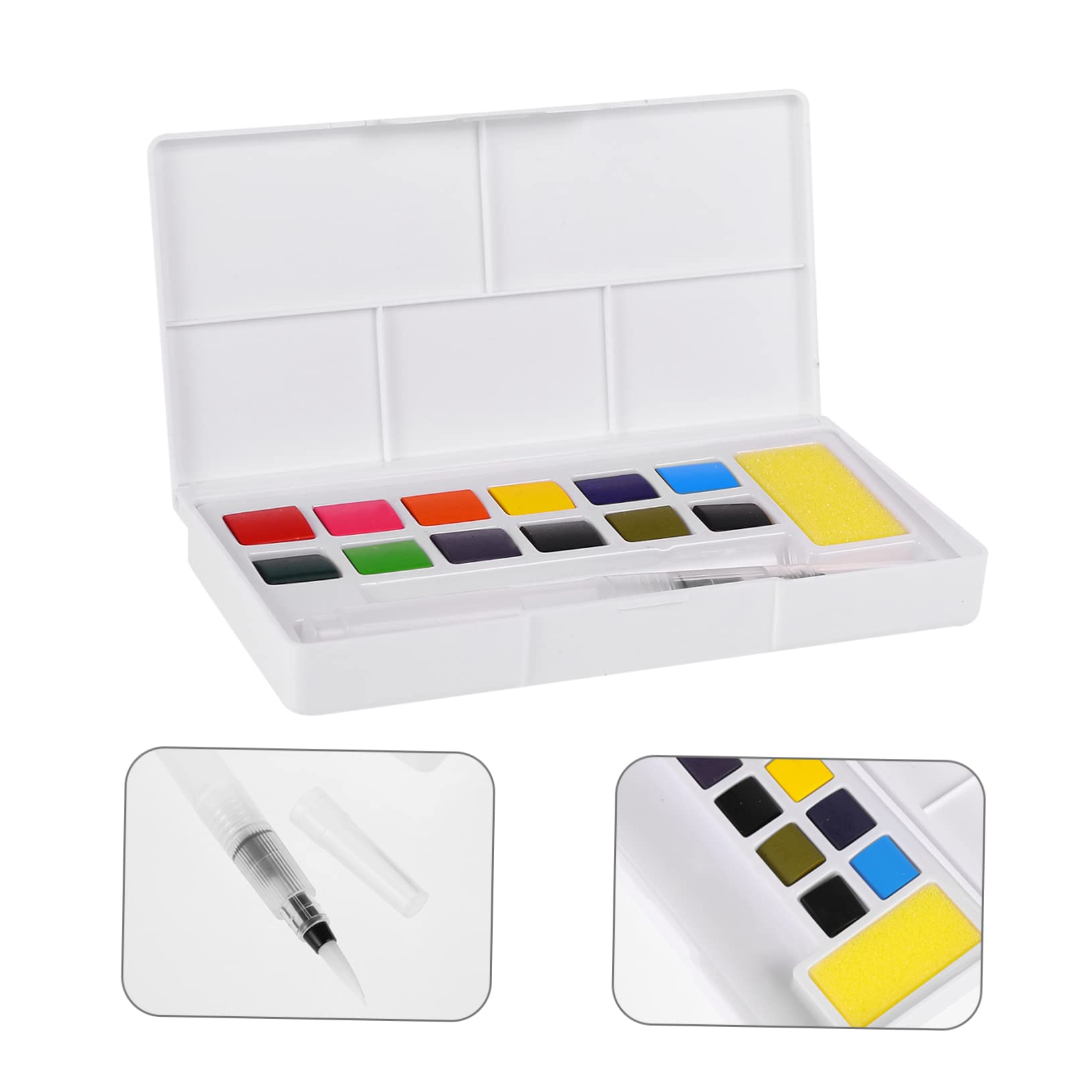 STOBOK 3sätze Teilige Handgemalte Aquarellfarbe Set Mit Pinsel Und Schwamm Leuchtende Farben Für Künstler Anfänger Für Malprojekte Und Kreative Bastelarbeiten