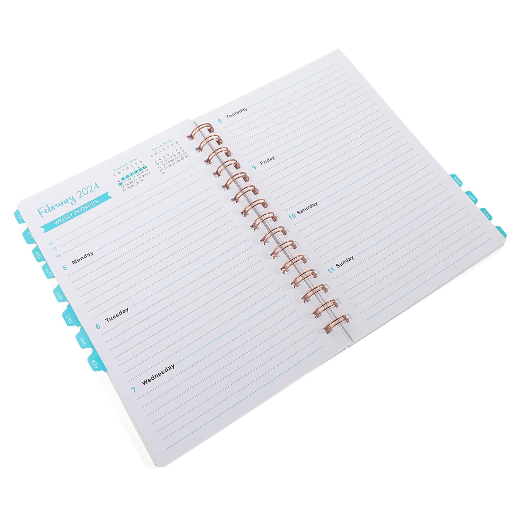 SHINEOFI 4piezas Planificador Portátil Cubierta Resistente y Páginas De Alta Durabilidad Agenda De y Organización Cuaderno De Para y Profesionales