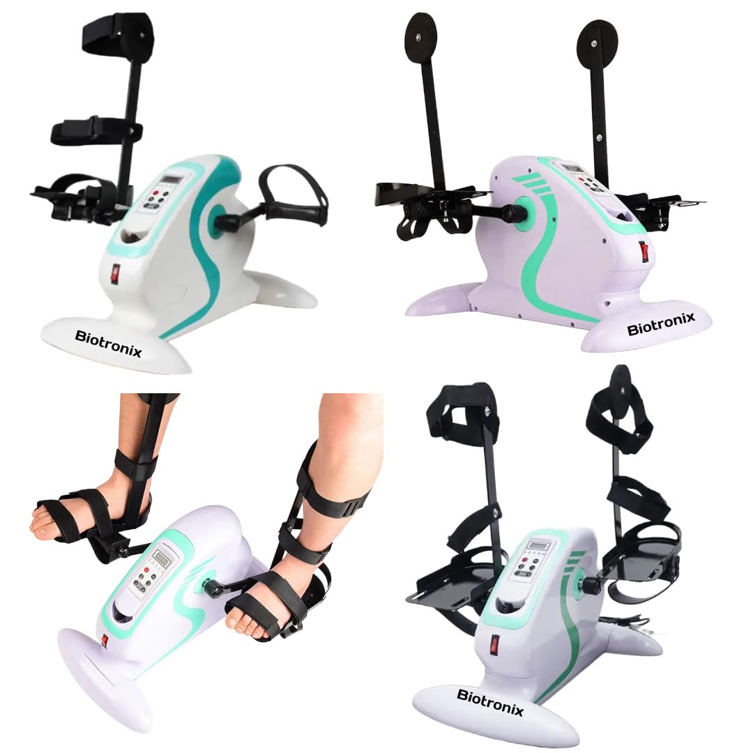 Biotronix Solution Forever Pedo Cycle Motorized Electrical Pedal Exerciser for Legs and Arm Physiotherapy and Rehabilitation Device, White-image-30