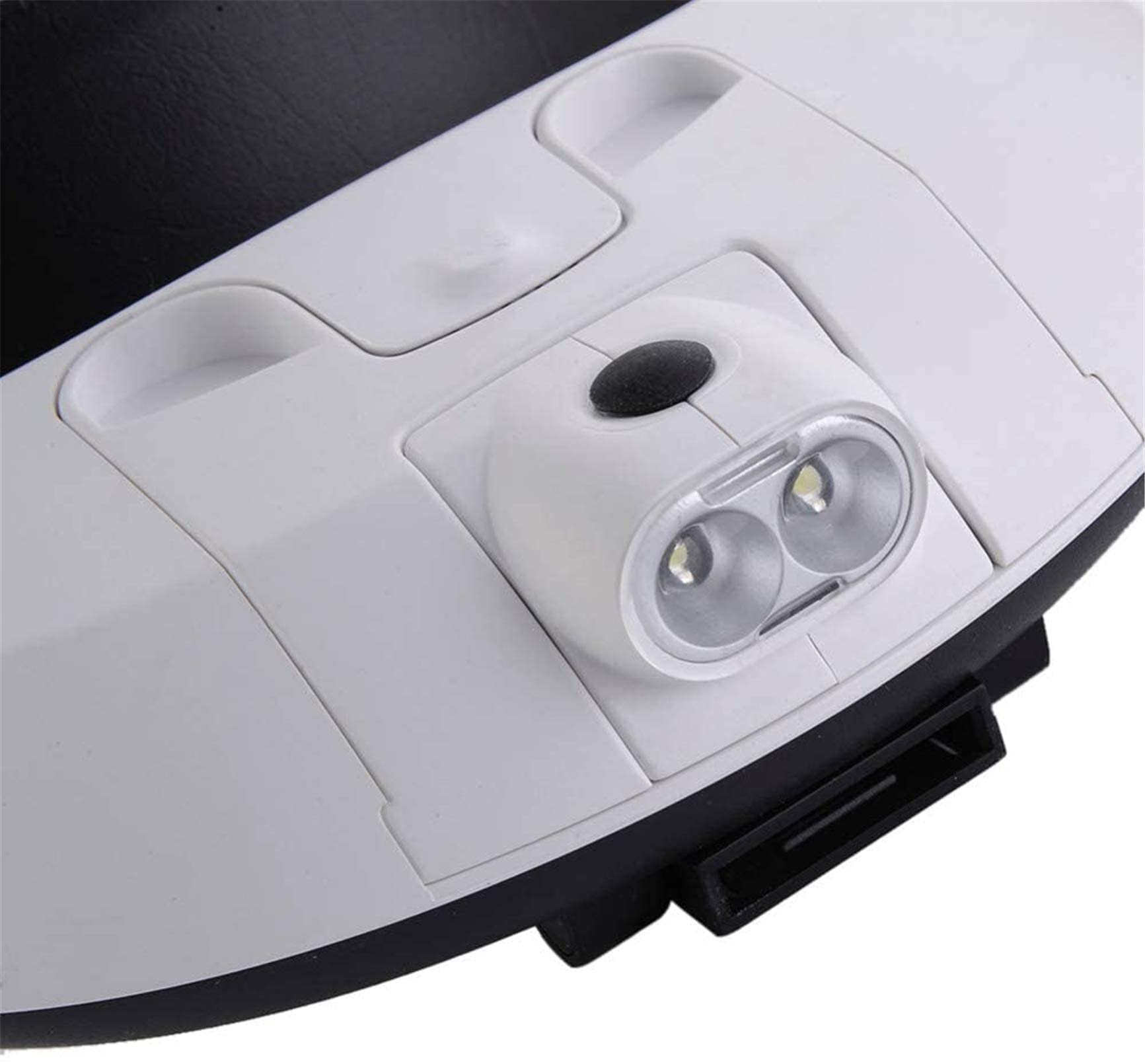 Stirnbandlupe, Digitale Handlupe, am Kopf montierte Lupe, abnehmbare Lupe mit LED-Beleuchtung und Stirnband und 5 austauschbaren Linsenlupen zum Wandern