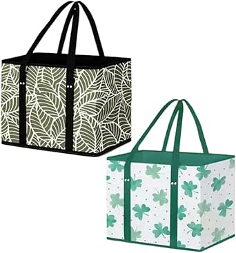 Rumyve Reusable Grocery Bags,Folding Shopping Bags,Waterproof Tote