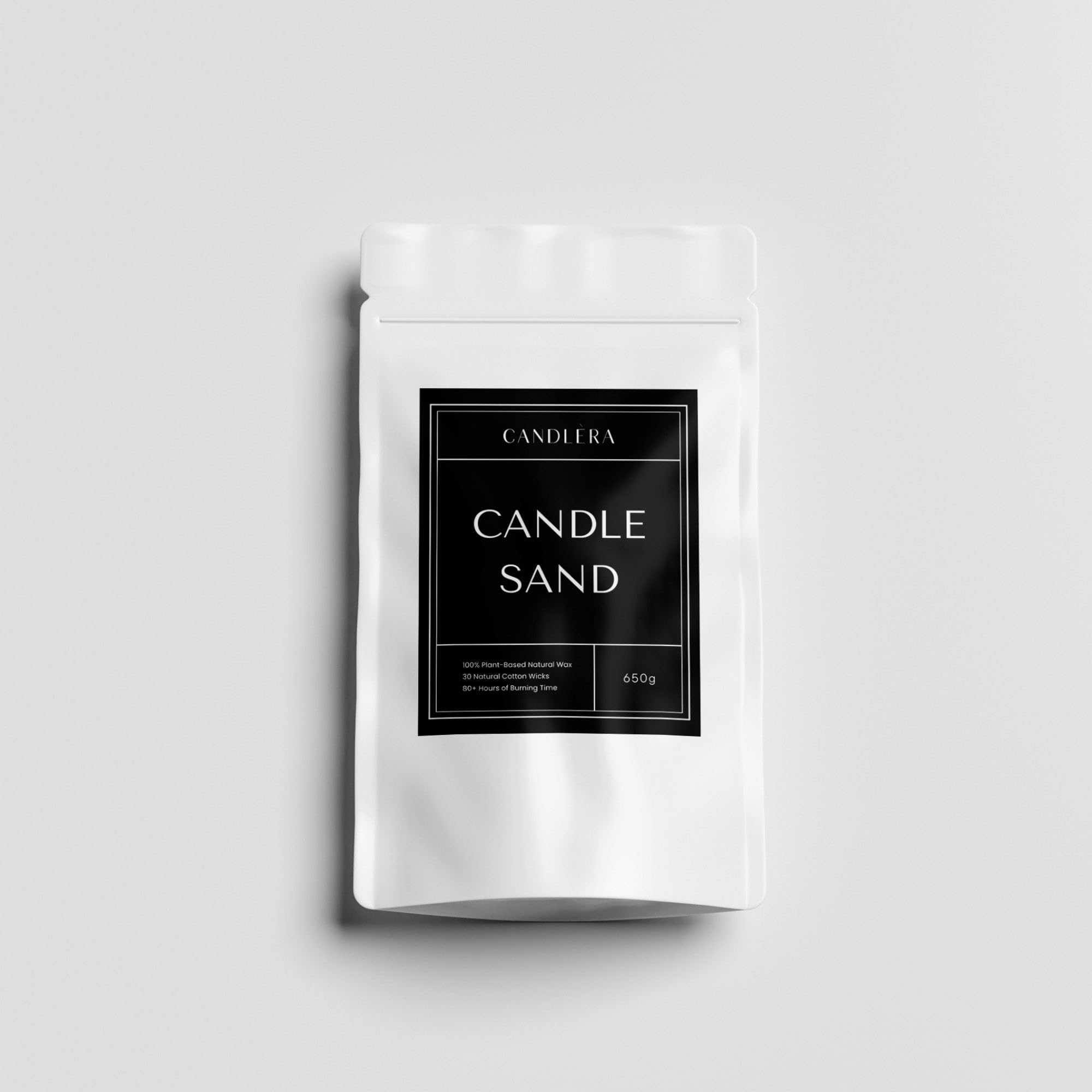 Candlera Pearled Candle Sand - 650g / 23 oz +30 Wicks, Unscented, Non-Toxic Luxury Candle Powder, Long-Lasting 80+ Hours - Eco-Friendly, Refillable (1 Bag / 23 oz / 650 g)