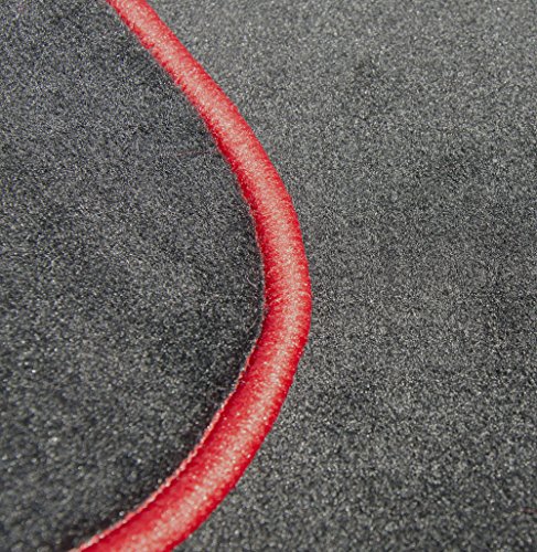 Ggbailey Jaguar F-Type 2014, 2015, 2016, 2017, 2018, 2019 Black With Red Edging Driver & Passenger Floor Mats #TOP1