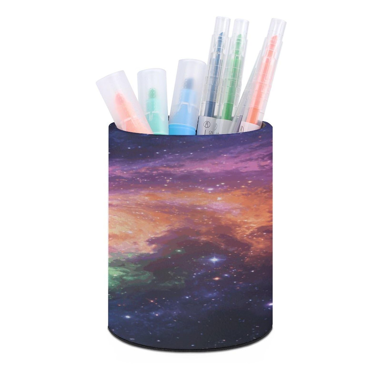 LZQPOEAS - Spiral Abyss Pen Holder for Desk Desk Organizer Minimalist Modern Storage Case for Pens Cups Round PU Leather