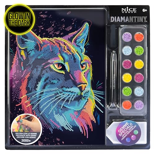 DIAMANTINY - Lince Pop II - Pintura por números, color animal, 21 x 29,7 x 0,3 cm, 96025