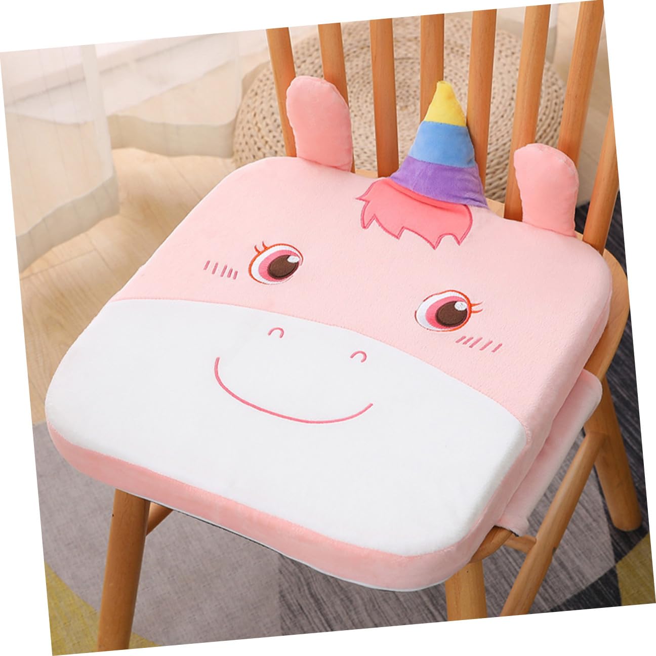 Veemoon Seggiolino Rialzato per Sedia da Pranzo 5 CM Spessore Cuscino Antiscivolo Portatile per Uso Domestico e Viaggi Cuscino Rialzato per Sedia Comodo Traspirante Adatto a Scuole e