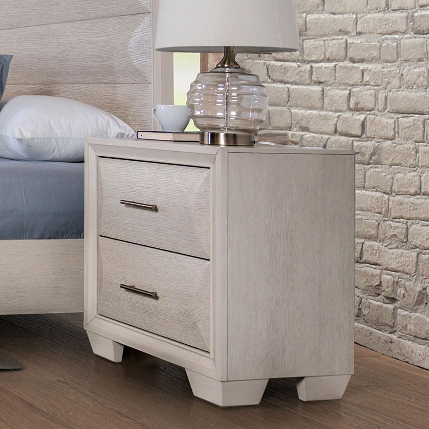 Close-up of drawer construction showing French and English dovetail joints