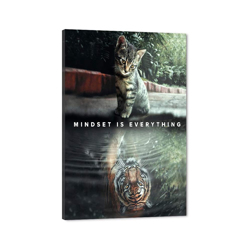 Yatsen BridgeRemember Why You Started-Inspirational Framed Office Wall Art Sunset and Big Tree Nature Scenery Artwork Framed Ready to Hang-12x18 inches