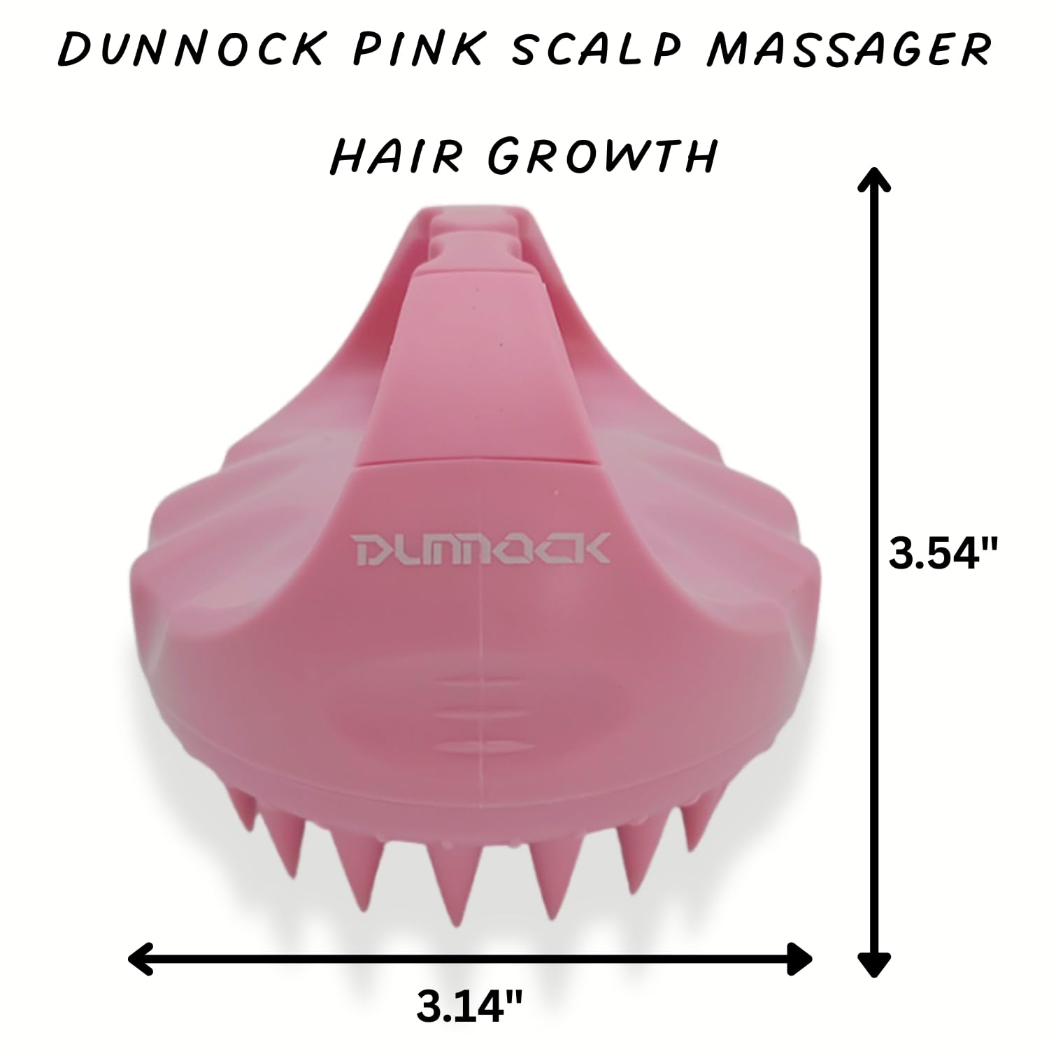 Dunnock Massaggiatore manuale del cuoio capelluto e spazzola per shampoo (rosa) - Progettato per darti un trattamento del cuoio capelluto simile a un salone a casa, trasforma ogni lavaggio in