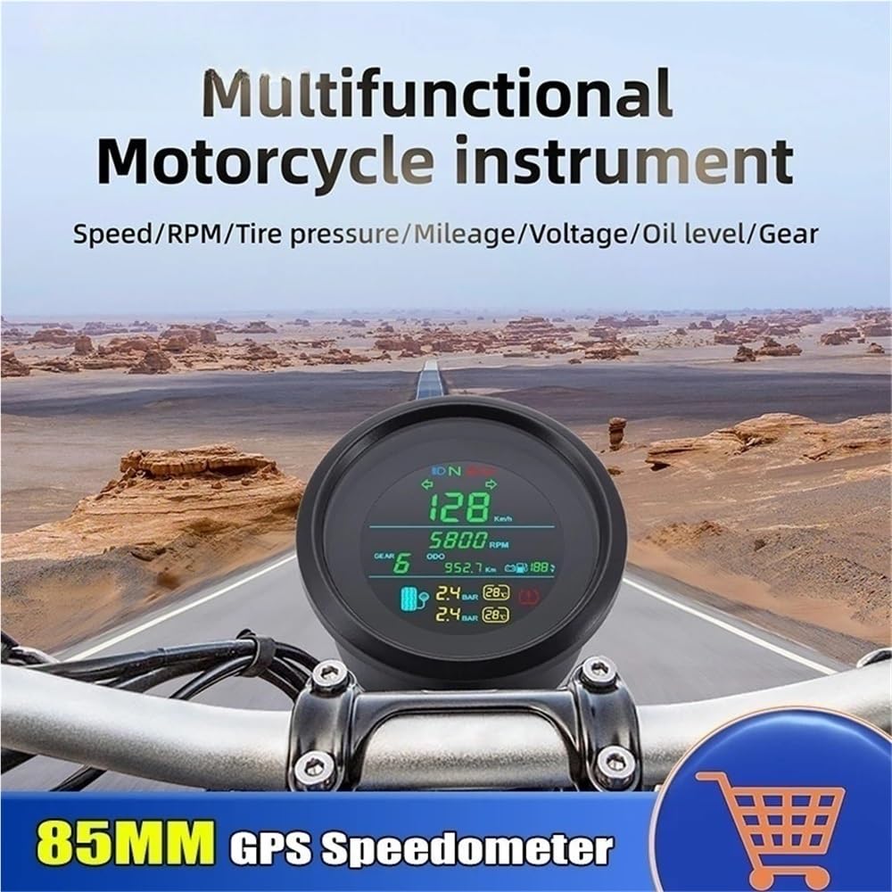 Moto velocímetro Digital para motocicleta, 85mm, KMH MPH, nudos