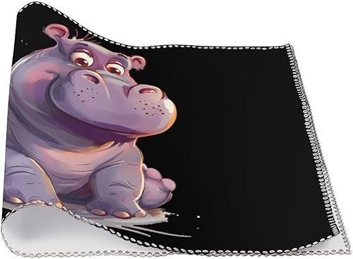 Miniatura 3 de Hippo Cute Hippopotamus Placemats Set of 6 Resistant Table Mats Washable Place Mats for Dinner Party Table Decoration