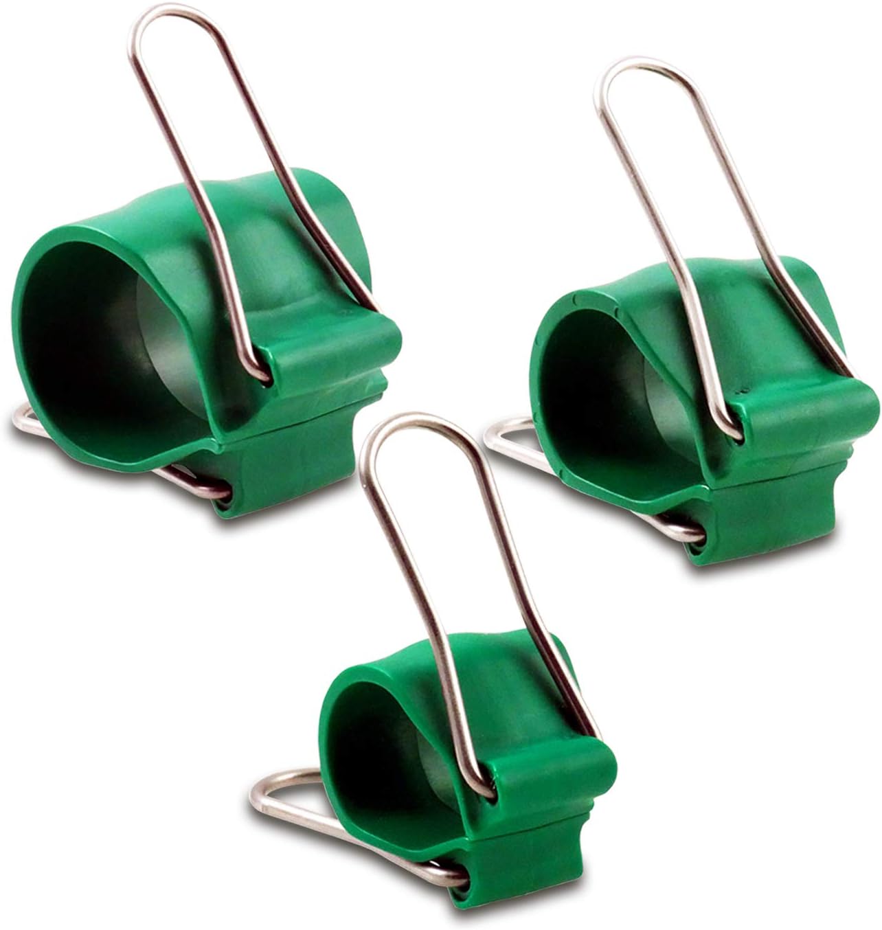 Reusable Garden & Cable Clips – Indoor/Outdoor Clamp Holders for Plants, Cords, Wires, String Lights, Trellis & Décor, Multi-Size 24 Green Pack (8 Small, 8 Medium, 8 Large)