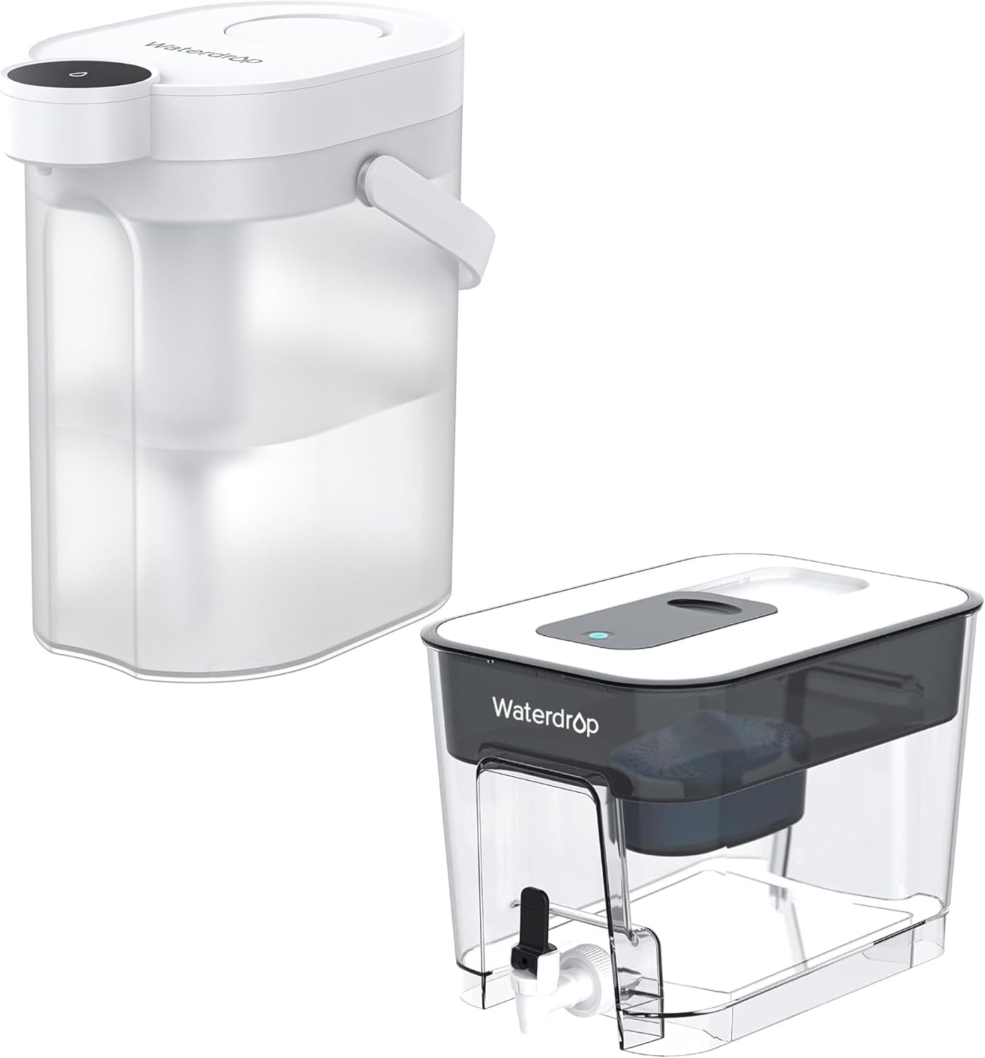 Waterdrop FreshTaste Electric Water Filter Pitcher & Waterdrop Alkaline Water Filter Dispenser