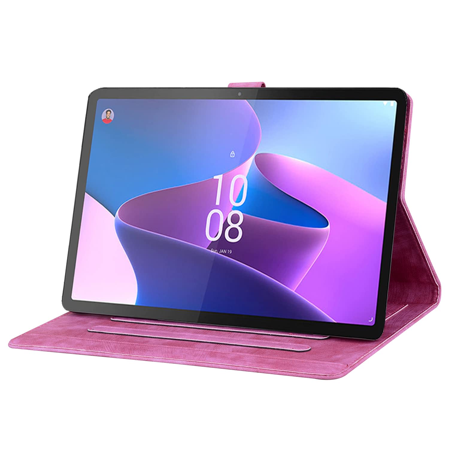 TEDTIKJT Custodia per Lenovo Tab P11 Pro (2nd Gen) 11.2 Pollici 2022 (TB132FU) Custodia PU Pelle Libro con Supporto Magnetica Protettiva Cover per Lenovo Tab P11 Pro (2nd Gen),Gatto Sakura Rosa