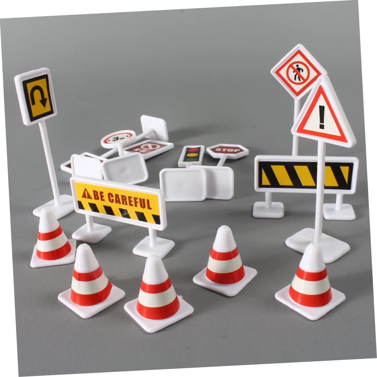 BRIGHTFUFU Educational Traffic Sign Models for Kids Street Road Sign Toys Set Early Education Toys