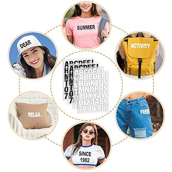 Amazon.co.jp: アイロン接着文字ステッカー アイロン転写シート