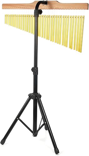 Miniatura 3 de Anjetan Campanas de percusión de 36 bares, 36 notas de una fila de viento con soporte de montaje ajustable, instrumento de percusión musical
