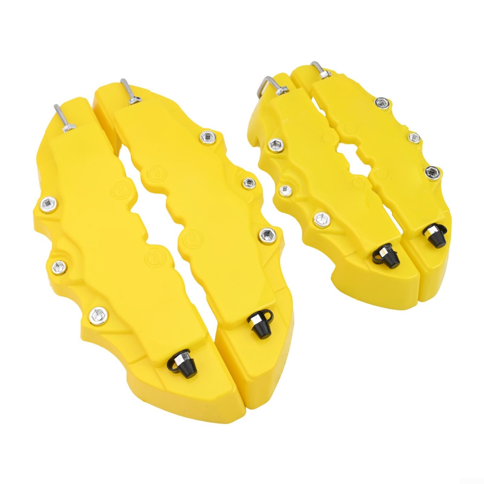 Juego de 4 cubiertas de pinza de freno adecuadas para frenos de disco estándar con tubo de aceite simulado de metal