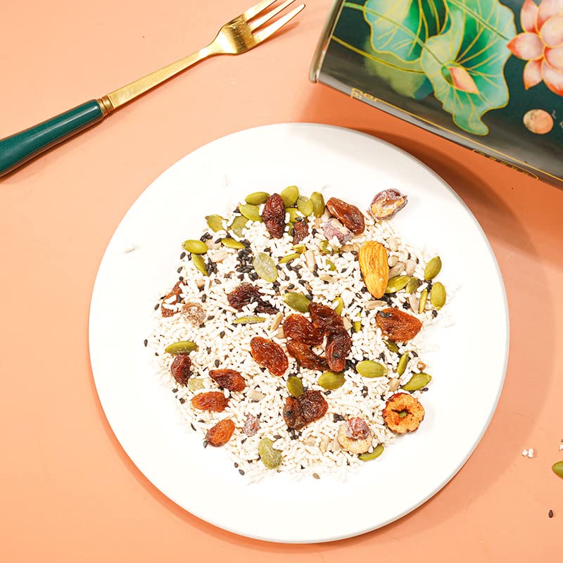 Chia Seed Lotus Root Powder Soep 500g, Chinese Snacks, Instant Voedzame Vervangende Noten, Gemengde Noten en Fruit Lotus… - Image 4