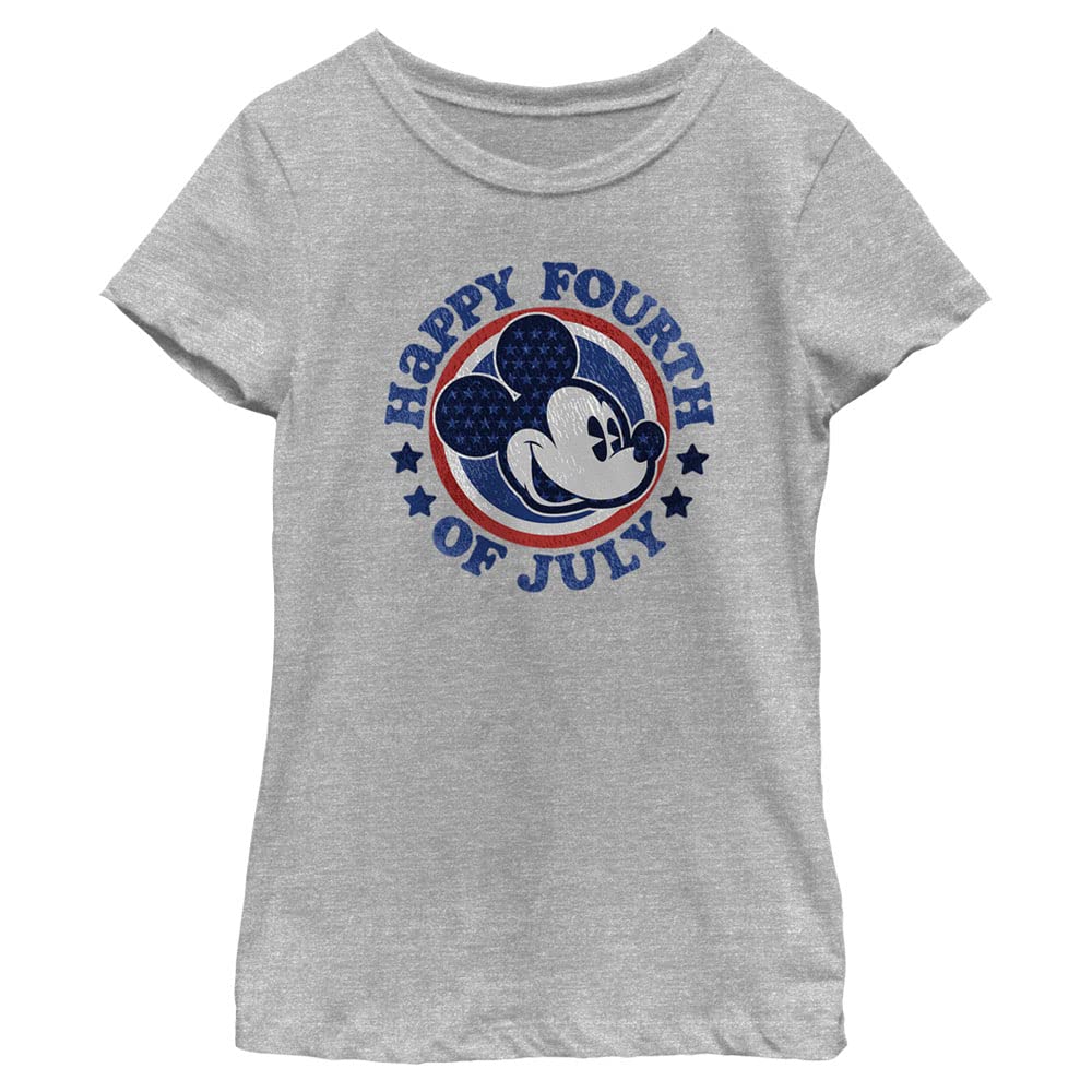 Disney Classic Mickey Happy Fourth - Camiseta de Manga Corta para niñas