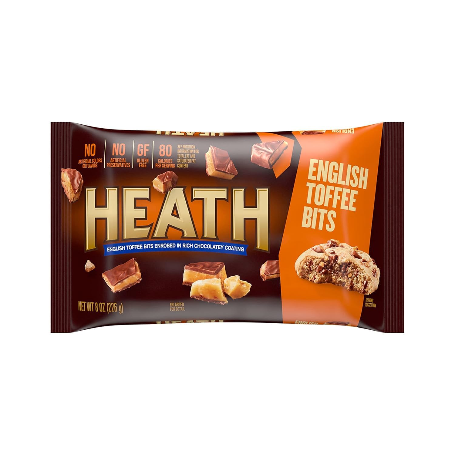 9 SHANI'S Heath Bits O’ Brickle Rich Toffee Flavor Gluten-Free No Preservatives Baking and Dessert Topping English Toffee Bits (Pack of 4, Milk-Chocolate)