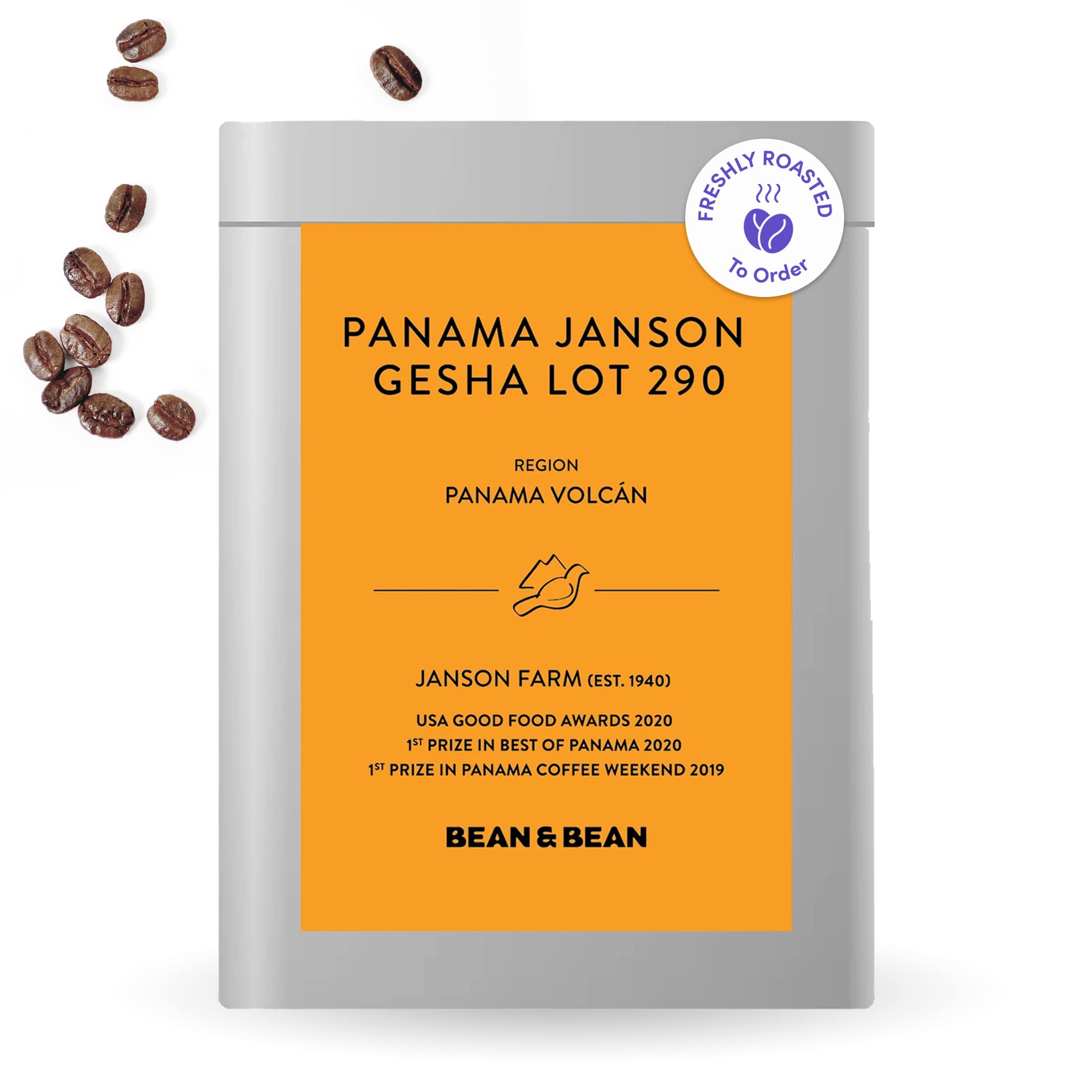 Bean & Bean Panama Gesha – Roast to Order Green Tip Geisha Coffee Beans – Sweet and Floral Freshly R