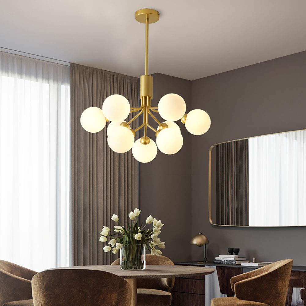 Lampadario Industriale Vintage Sputnik a 18 luci, lampadario Moderno a Sfera in Vetro, Lampada da soffitto Irregolare in Metallo, Lampada da Cucina per lavello, Bar, 12 Teste