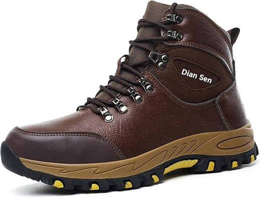 Steel Toe Shoes for Men, Comfortable Waterproof Work Boots,Non Slip Lightweight Puncture Proof, Indestructible Construction Shoes