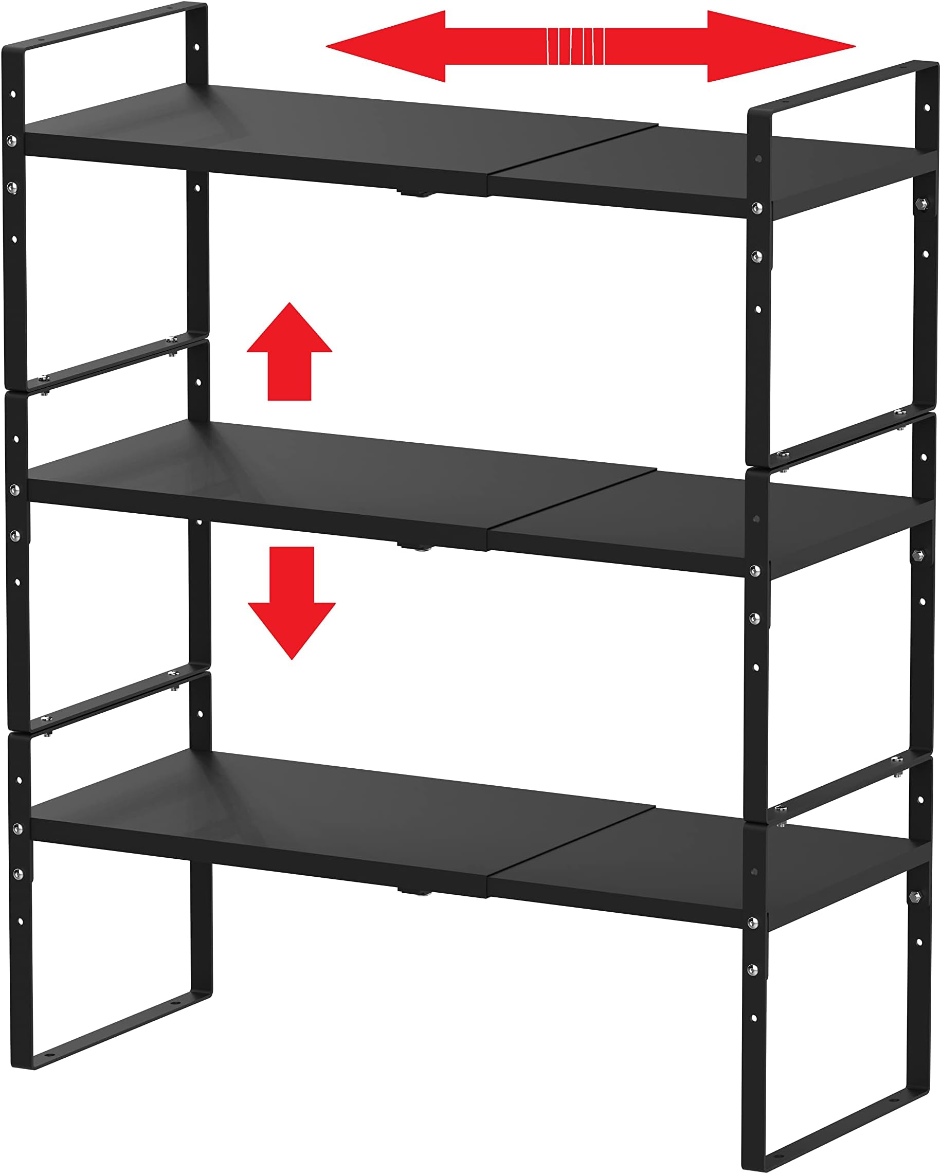 Amazon.com: SOFRON Expandable Cabinet Storage Shelf Stackable Organizer ...