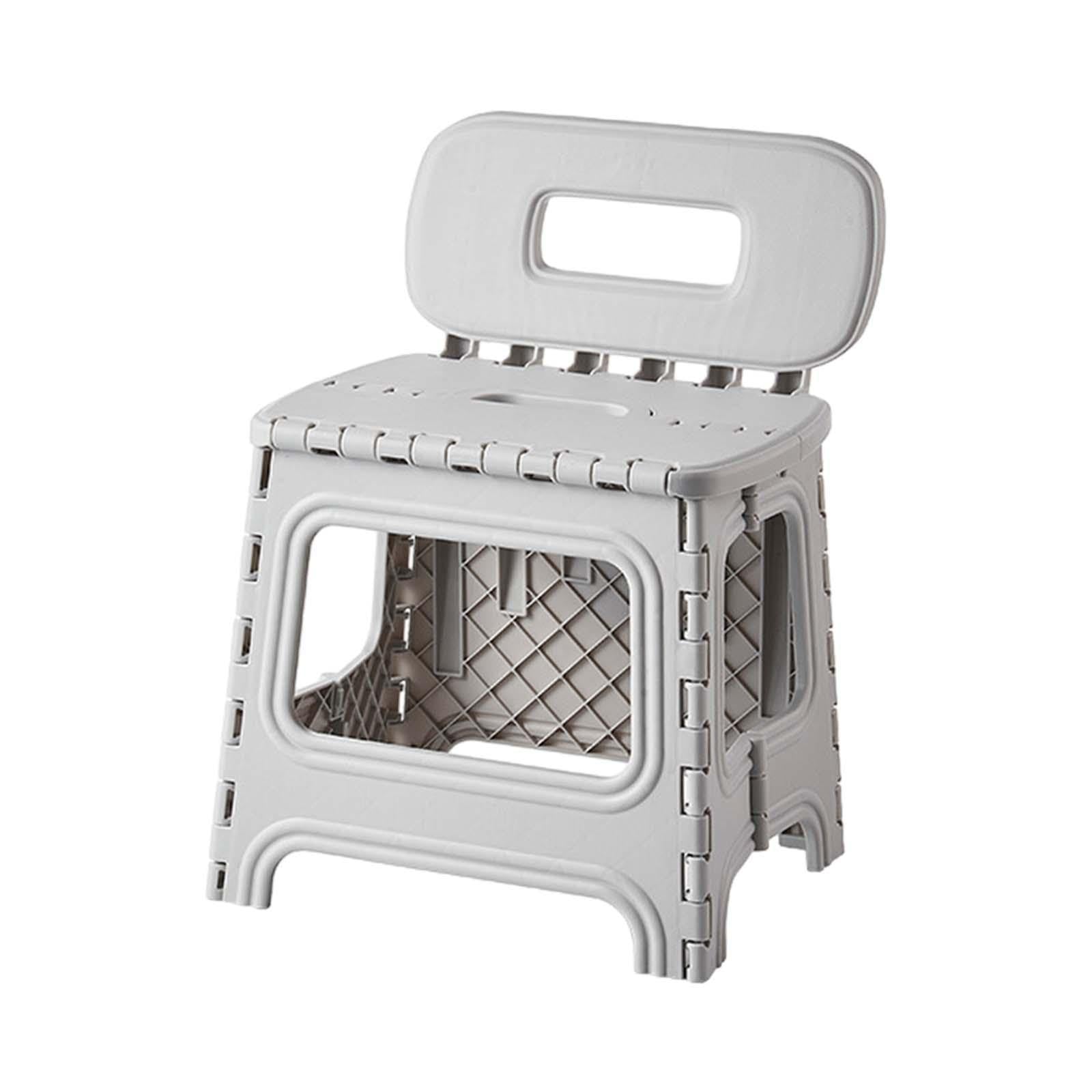 TRENDYNEST Folding Step Stool Storage/Opens Easy Folding Chair for Picnic Bathroom Lawn Gray White | 0 Furniture | 0 & Hiking-image-34