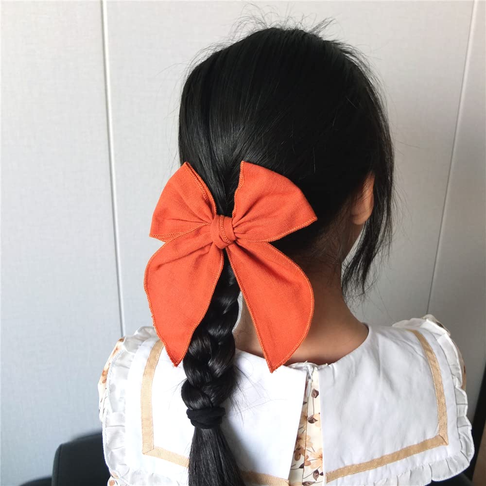 Sugarmelon Pack of 24 Large Linen Hair Clips for Girls Women - 24 PCS Hair Accessories for All Ages (Linen, One Size Fits All, Handmade, Various Occasions, Hair Clip, Hair Securing, Decorative)