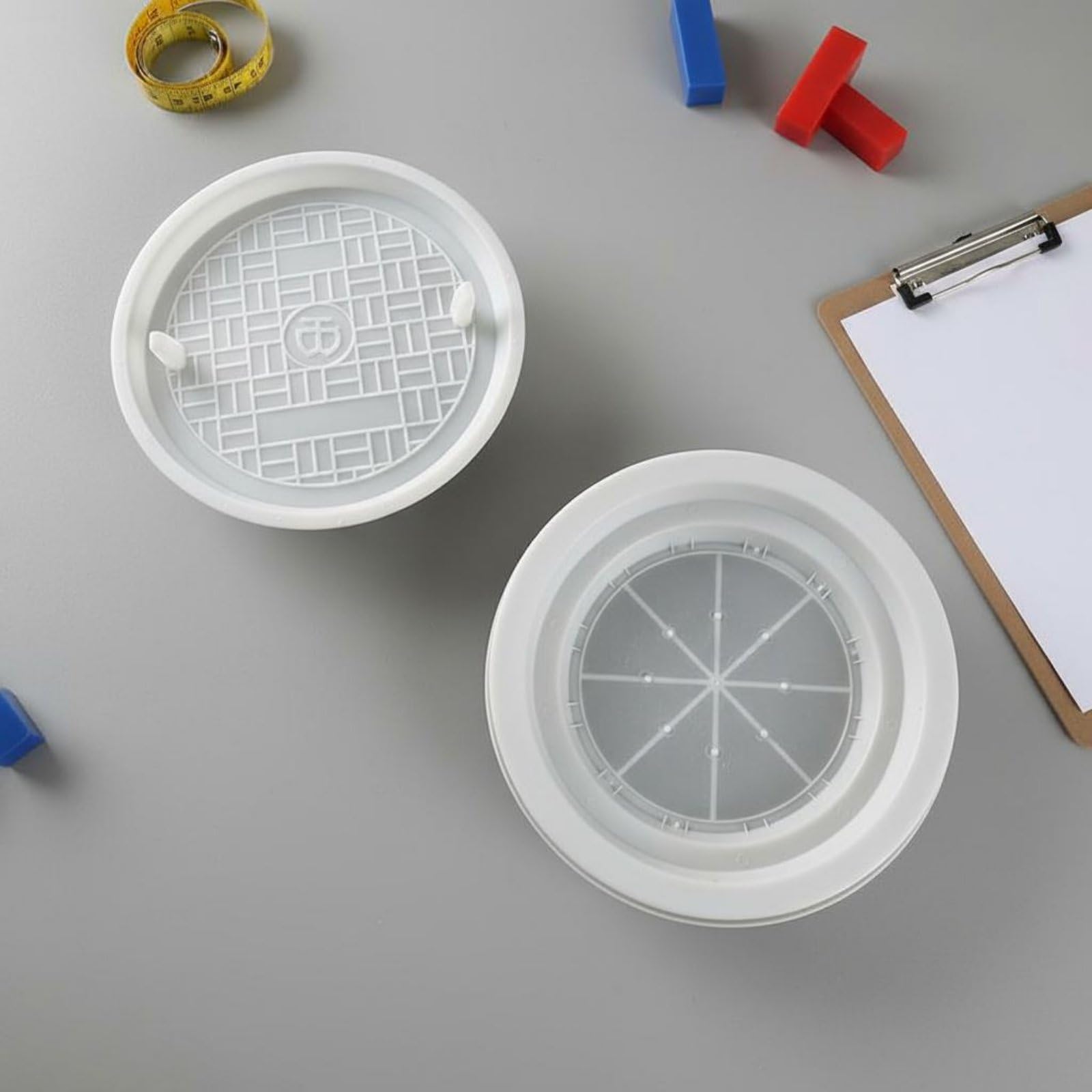 predolo Molde de Alcantarilla de Encofrado Tapa Anillo Molde Circular con Polipropileno Resistente a Temperaturas Extremas Adecuado para Construcción Exterior, 70 Cm X 12 Cm