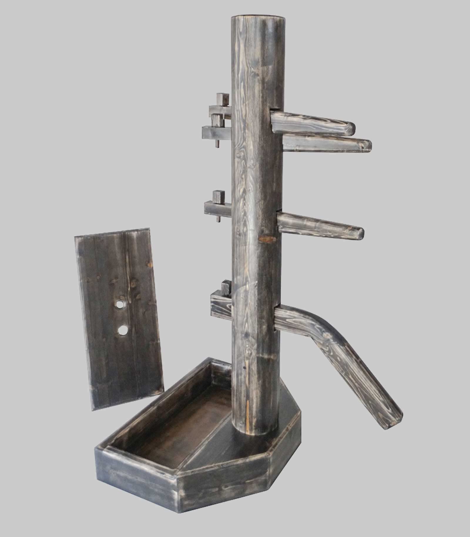 Wing Chun Wooden Dummy with Base and Chest with Lid