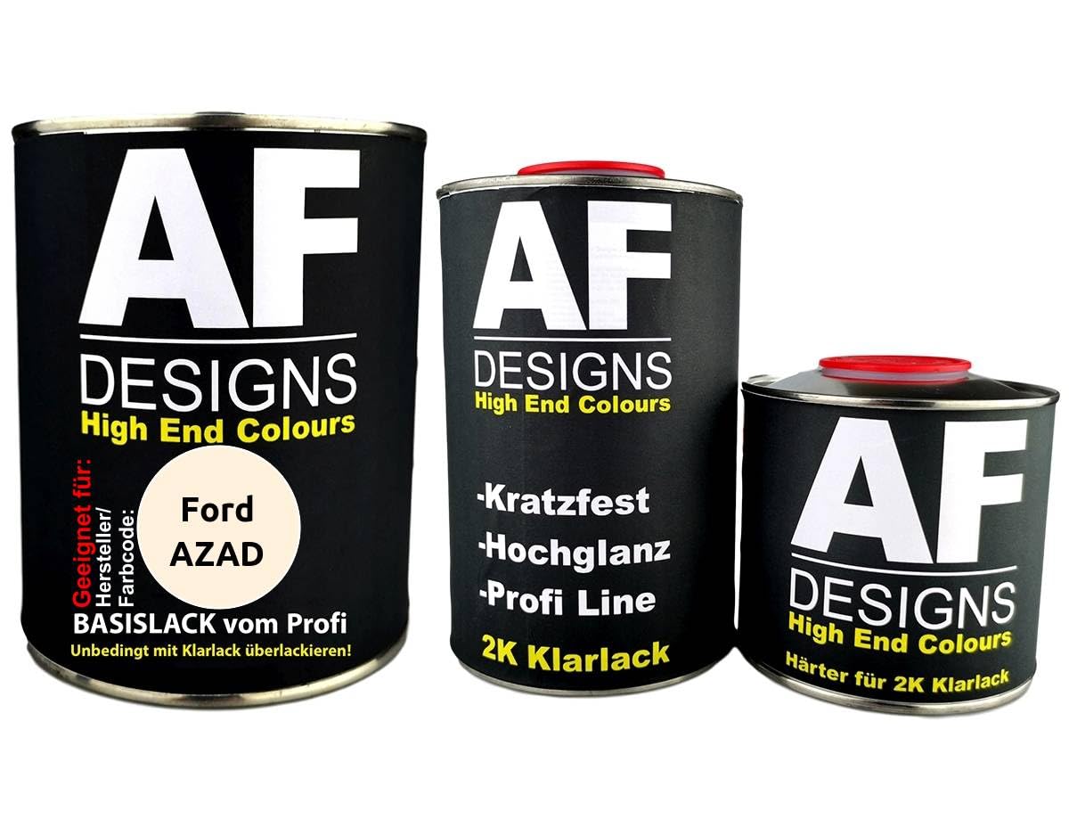 Set di vernice per auto, 2,5 l, adatto per Ford AZAD Avory White, vernice di base, pronto a spruzzare