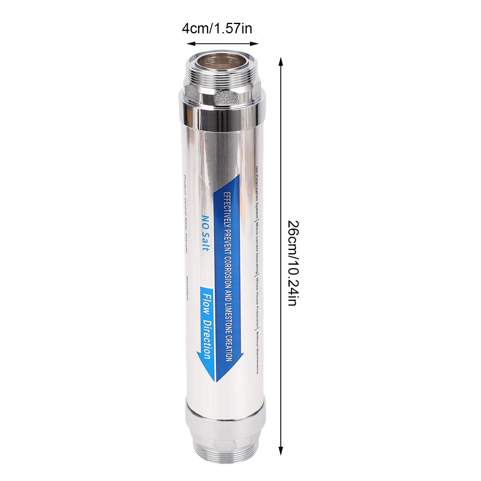 Sistema magnético descalcificador de agua sin sal, acero inoxidable 304 fácil instalación, ablandador de agua a escala, para ducha, lavavajillas, calentador solar (3/4 pulgadas (DN20))