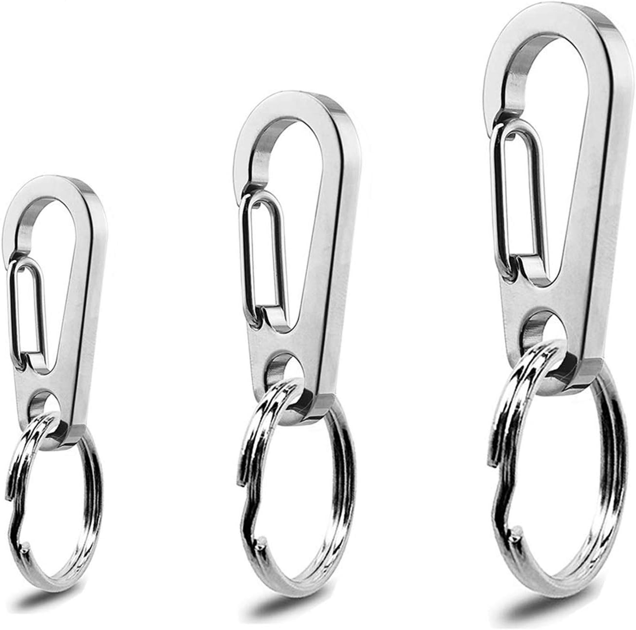 IVIA Dog Tag Clips /Multiple Size 304 Stainless Steel Quick Clip with