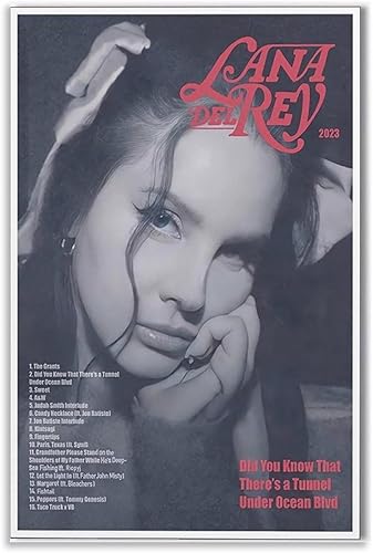 Póster de Lana del Rey para decoración de pared, lienzo estético para decoración de dormitorio, 08 x 12 pulgadas (7.9 x 11.8 in) sin marco