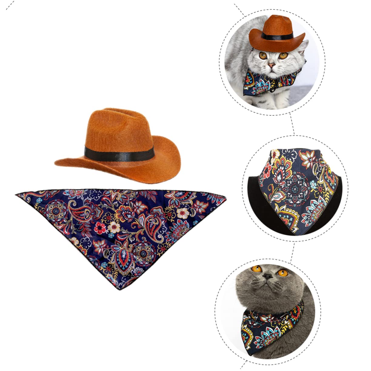 Yardwe Lot De 5 Casquettes Amusantes pour Animaux De Compagnie Bandanas pour Chiens Et Chats pour Fêtes Mariages Et Festivals