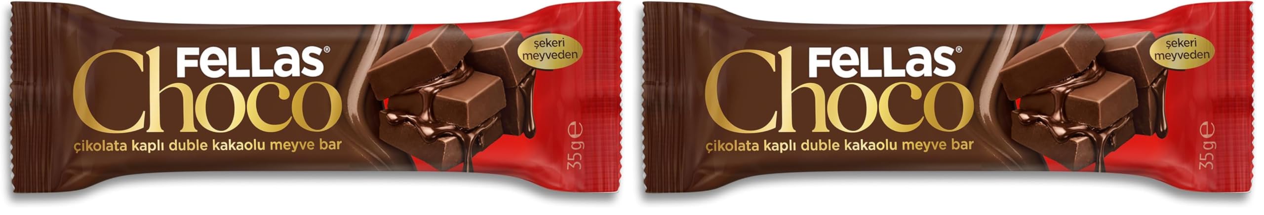 Fellas Çikolata Kaplı Meyve Bar Duble Kakaolu (35 g) x 12 Adet (2 paketi)