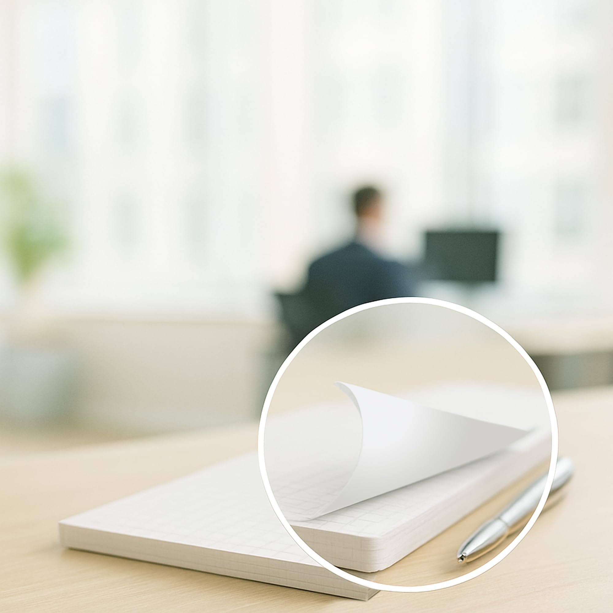 Notepad A5 Squared I Economy Set 5 Pads DIN A5 I 50 Sheets - View #3