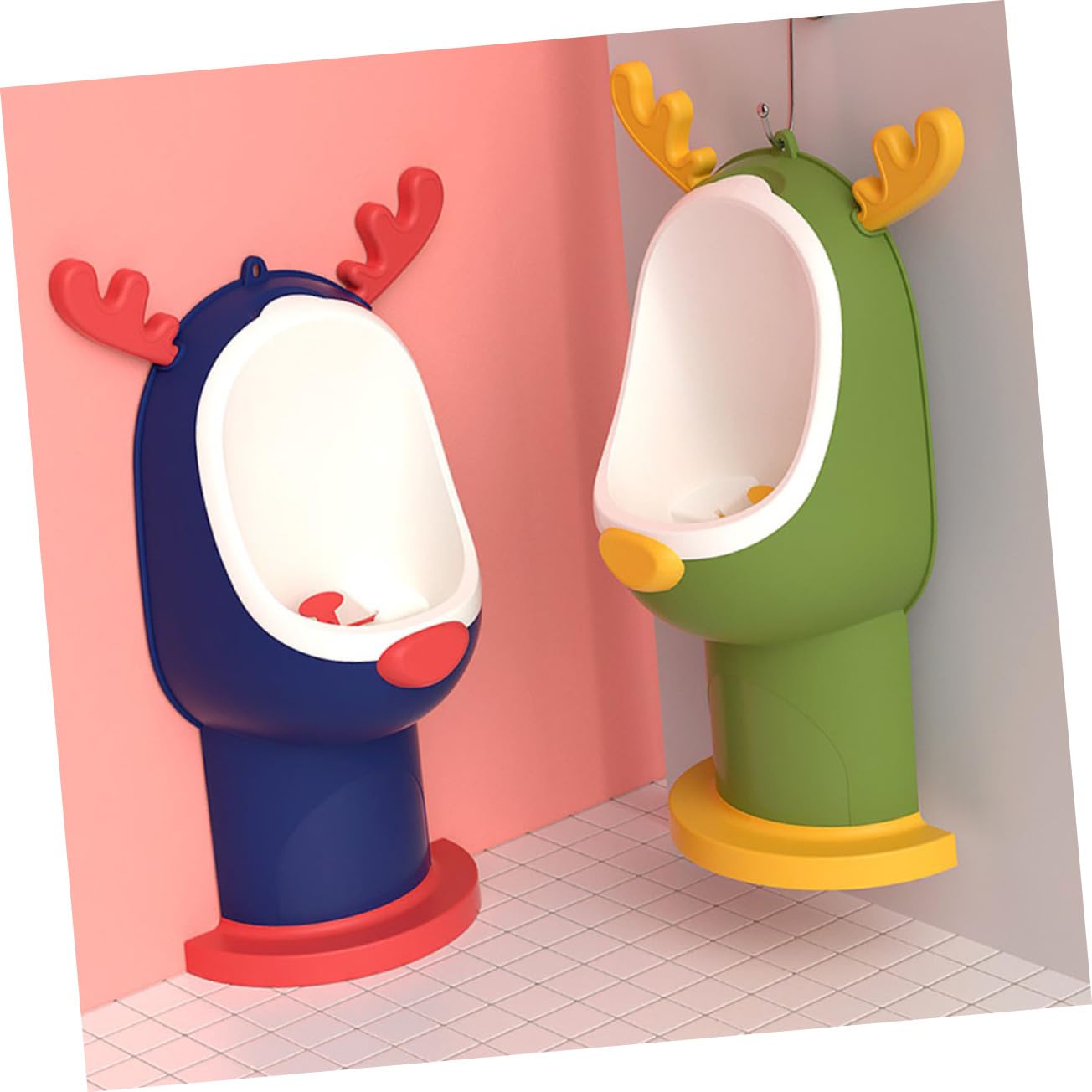 KESYOO Boy Training Urinal Pee Training Tool Cartoon Animal Design Portable Toddler Potty Wall-Hanging and Stand Options