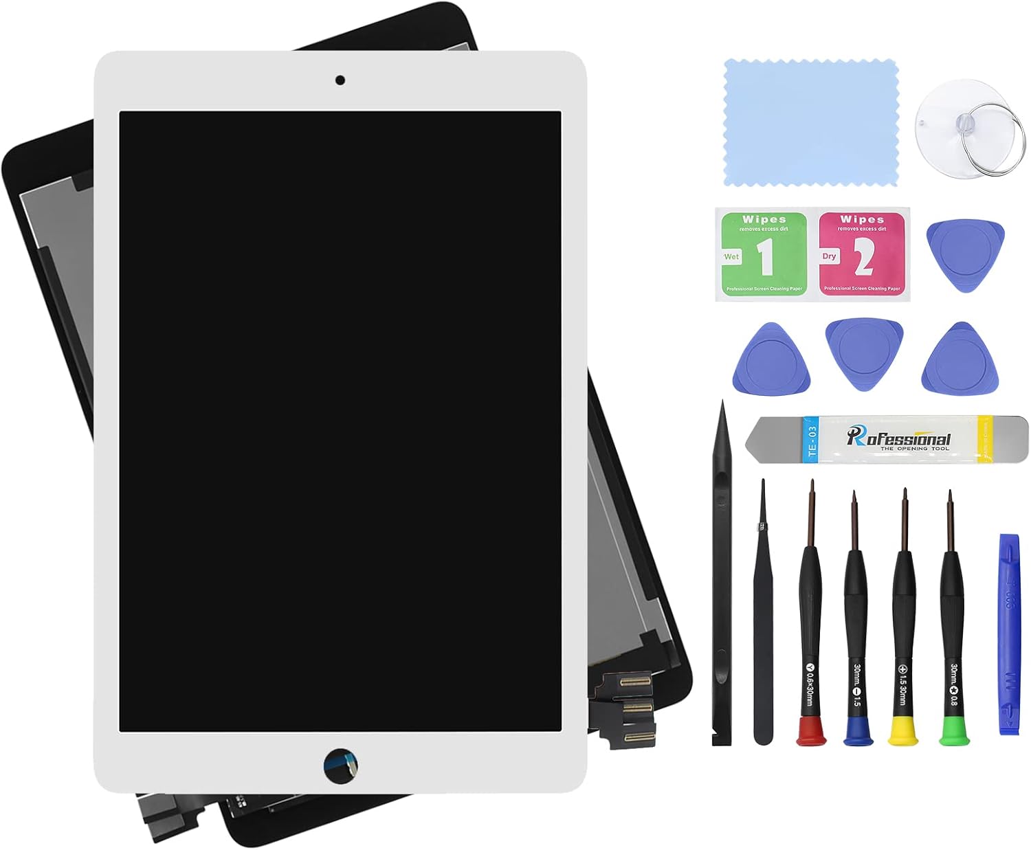9.7" LCD Screen Replacement for iPad Pro 2016 A1673 A1674 A1675 Display LCD Assembly and Glass Touch Digitizer Premium Repair Kit - White