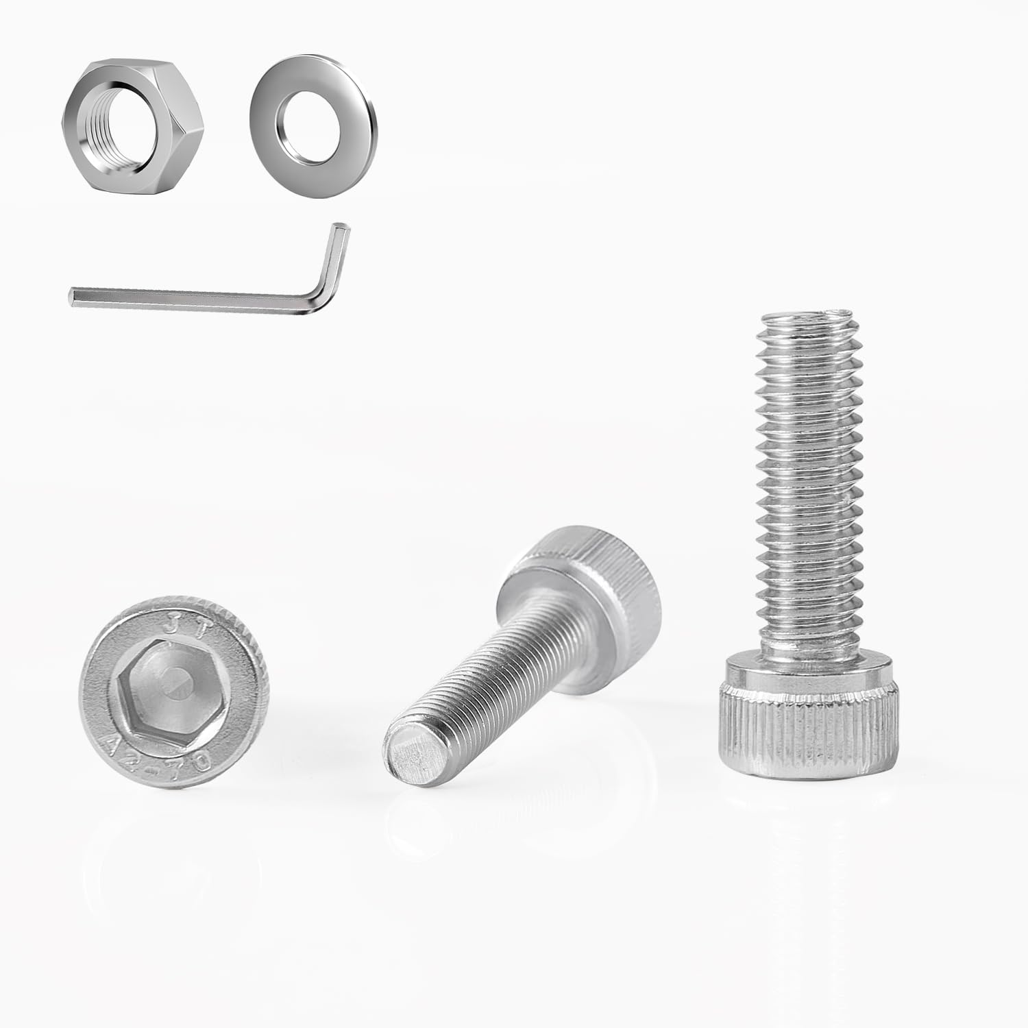 GOHODOMINO M6×35mm (20Stück) Zylinderschrauben mit Innensechskant DIN 912 (ISO 4762) Vollgewinde Zylinderkopfschrauben aus rostfreiem Edelstahl A2 V2A