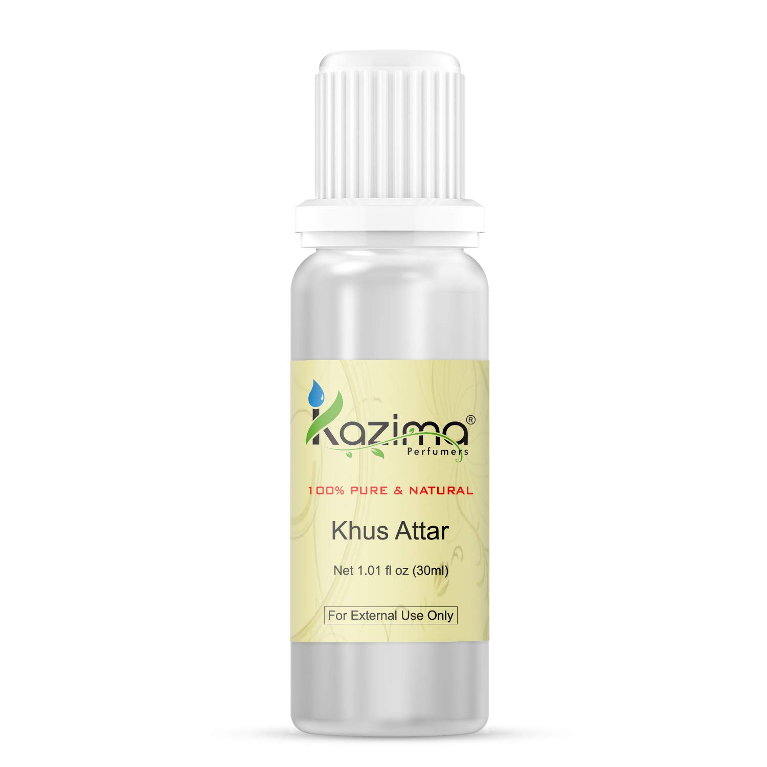 KAZIMA Khus Attar Perfume For Unisex - Pure Natural Undiluted (Non-Alcoholic) (30ml) 1